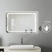 Ventes Miroir salle de bain 90x65cm anti-buée Mural Lumière Illumination avec éclairage LED