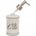Boutique en ligne Distributeur de savon liquide en porcelaine blanche décorée le Bain Paris L8,5xPR8,5xH18 cm - 3
