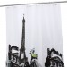 Ventes Tour Eiffel Rideau de Douche Baignoire Imperméable Crochet Salle Bain 180x180cm PEVA LAVENTE