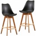 Pas cher Lot de 2 chaises hautes style scandinave H65cm