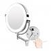 Ventes Miroir grossissant à LED, miroir de maquillage lumineux, grossissement 3 fois, rotation double face à 360 °, facile à installer, argent