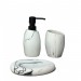 Boutique en ligne Set 3 accessoires salle de bain blanc - CARLA - blanc