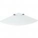 Boutique en ligne Melko Etagère d'angle en verre Melko, étagère d'angle en verre idéale pour le bain, la douche et la décoration moderne avec support en acier inoxydable (25 x 25 x 0,6 cm), blanc