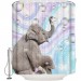 Ventes Rideau de douche moderne éléphant pour salle de bain B