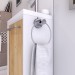 Ventes Porte serviette a ventouse pour salle de bains - support serviette anneau - via syteme vide d\\'air - Chrome