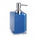 Boutique en ligne Distributeur de savon liquide carré à poser VISTA en résine / 250ml - Bleu - Bleu