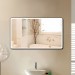 Ventes Miroir de salle de bain d'angle arrondi (120*70 cm, blanc froid)