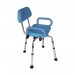 Pas cher Chaise de douche pivotante Austra - 40 cm - Bleu