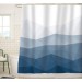 Ventes Rideau de douche design, rideau de douche populaire, rideaux de douche en tissu bleu Ombre pour décor de salle de bain, rideaux de salle de bain contemporains