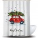 Ventes Rideau de douche en polyester s¨¦rie Christmas avec 12 crochets en C 180 * 180cm