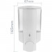 Boutique en ligne PrimeMatik - Distributeur transparent de savon de douche pour mur. 1 x réservoir remplissable - 1