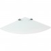 Boutique en ligne 35x35CM Etagère d'angle + support Etagère en verre blanc Etagère en verre Etagère de salle de bains Console en verre