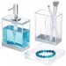Boutique en ligne Set de 3 accessoires de lavabo à poser transparent clarity - IDesign - Interdesign
