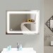 Boutique en ligne Miroir de Salle de Bain LED, Miroir Lumineux avec Interrupteur Tactile, Montage Mural Miroir Maquillage, 50x70cm