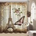 Ventes Rideau de Douche Tour Eiffel Etanche + 12 Crochets 180x200cm