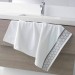 Ventes Serviette de douche éponge Jacquard - L 50 x l 90 cm - Blanc - 0