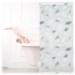 Ventes Store de baignoire, 80 x 240 cm, rideau de douche avec chaine, montage flexible, salle de bain, noir-blanc