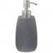 Boutique en ligne Porte-savon liquide, 300 ml, rechargeable, salle de bain, distributeur shampoing, pompe en inox, rond, gris