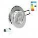 Pas cher ECD Germany LED 1-pack Downlight 3W 230V - Round Ø8,2cm - 214 Lumen - blanc chaud 3000K - pivotée 30 ° - IP44 - luminaire Lampe spot