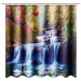 Ventes 2021 Nouveau Rideau de douche Cascade en Polyester Imperm¨¦able avec 12 Crochets 180x180cm Hasaki