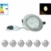 Pas cher 6 X LED à encastrer Luminaire encastré Plafonnier Wall Spot 5W Blanc chaud