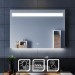 Ventes SIRHONA Miroir led 100x70 CM Miroir de salle de bains avec éclairage LED Miroir Cosmétiques Mural Lumière Illumination avec Commande par Effleurement et demister