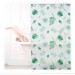 Ventes Store de baignoire, 100 x 240 cm, rideau de douche hydrofuge, plafond & fenêtre, pare-bain, blanc/vert