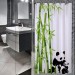 Ventes Rideau de douche imperméable, lavable et résistant aux moisissures pour salle de bains - avec 12 crochets, Polyester, panda, 90X180cm