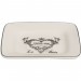 Boutique en ligne Porte-savon vide poche en porcelaine blanche décorée L15xPR11xH2,7 cm - 1