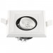 Pas cher Spot encastré LED 11W carré 128X128mm blanc orientable 4000K 850lm 230V dimmable 38° IP20 IK07 MINI CARD ONE TRAJECTOIRE 003753