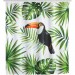 Ventes Rideau de douche tropical Toucan - Polyester - 180 x 200 cm - Blanc - Blanc