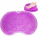 Boutique en ligne Laveur de pieds de douche,Tapis de massage des pieds patin de lave-pieds avec ventouse pour plancher de douche (purple-big)