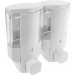 Boutique en ligne PrimeMatik - Distributeur transparent de savon de douche pour mur. 2 x réservoirs remplissable - 0