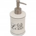 Boutique en ligne Distributeur de savon liquide en porcelaine blanche décorée le Bain Paris L8,5xPR8,5xH18 cm - 1
