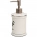 Boutique en ligne Distributeur de savon liqui en porcelaine blanche décorée Savons Superfins L8,5xPR8,5xH18 cm - 1