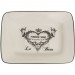 Boutique en ligne Porte-savon vide poche en porcelaine blanche décorée L15xPR11xH2,7 cm - 2