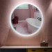 Ventes BATHRINS®Miroir Mural de salle de bains Rond avec LED anti-buéevec, Blanc Froid 70*70*4.5cm 35mm