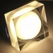 Pas cher Spot LED encastrable 1W cristal Carré - Blanc Chaud 2700K - 1