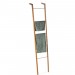 Ventes Porte-serviettes bambou, Échelle escalier sur pied, 5 barres torchons vêtements, HxlxP 180 x 35 x 20cm, nature