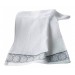 Ventes Serviette de douche éponge Jacquard - L 30 x l 50 cm - Blanc