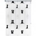 Ventes Rideau vinyle Arvix - Chats- Longueur 180 cm - Hauteur 200 cm - Blanc et noir