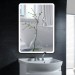 Boutique en ligne Miroir mural de salle de bain, interrupteur tactile, anti-buée - Coins arrondis LCD - Blanc froid 6400 K - 50*70cm