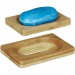 Boutique en ligne Porte-savon bambou set de 2, support savon à main, cuisine, salle de bain, nature, antidérapant, nature