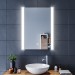 Ventes SIRHONA Miroir led 60x80 CM Miroir de salle de bains avec éclairage LED Miroir Cosmétiques Mural Lumière Illumination avec Commande par Effleurement et demister