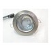 Pas cher Spot LED 9W fixe Ø 118mm nickel satiné pour lampe blanc froid 6000K GU10 230V avec verre IP44 Erymanthe TRAJECTOIRE 142727