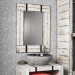 Ventes Miroir de salle de bain en Mindi 60x80 LOFT blanc