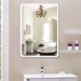 Ventes DazHom®Miroir de salle de bain blanc froid LCD coin arrondi 4mm miroir de salle de bain mercure sans cuivre 80 * 60