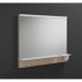Ventes Miroir lumineux Burgbad Eqio avec luminaire supérieur à LED horizontal et étagère SEZQ090, largeur : 900 mm, Corpus: Décor Cachemire Chêne - SEZQ090F3180