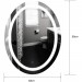 Ventes Miroir de salle de bains à LED lumineux forme ovale 60 x 80cm