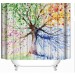 Ventes Rideau de douche imperméable et anti-moisissant pour salle de bain, avec crochets , Polyester, 3d-colorful Tree, 180x180cm